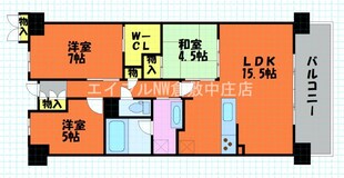 ポレスター倉敷駅西の物件間取画像